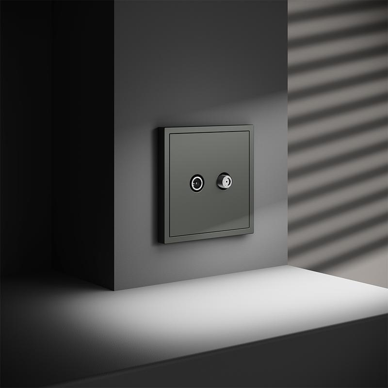  Розетка телевизионная оконечная TV + SAT 2-м СП S70 механизм титан Voltum VLS060406 фото в каталоге от BTSprom.by