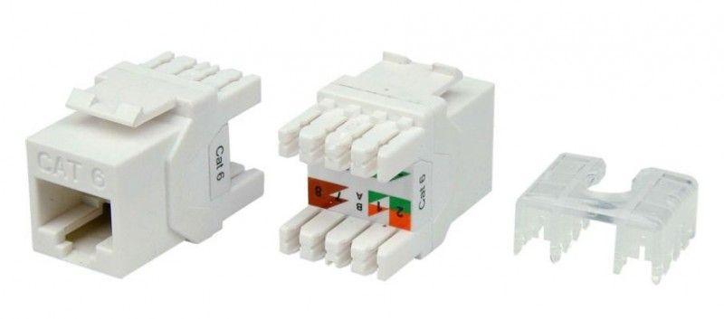 вставка keystone jack rj45 (8p8c) кат.6 180град. kj8-8p8c-c6-180-wh бел. hyperline 426189 от BTSprom.by
