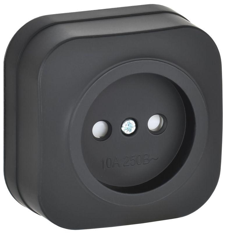 розетка оп glory рсш20-2-хчм 10а без заземл. защ. шторки черн. матов. iek erh13-k02m-10 от BTSprom.by