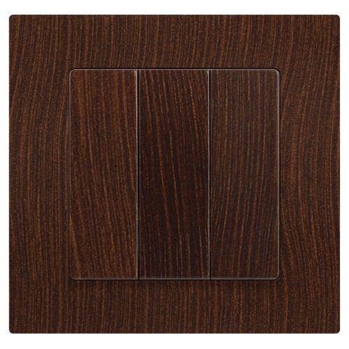  Выключатель 3-кл. СП Accent 6-106-10 10А IP20 250В AL/CU венге Intro Б0063550 фото в каталоге от BTSprom.by