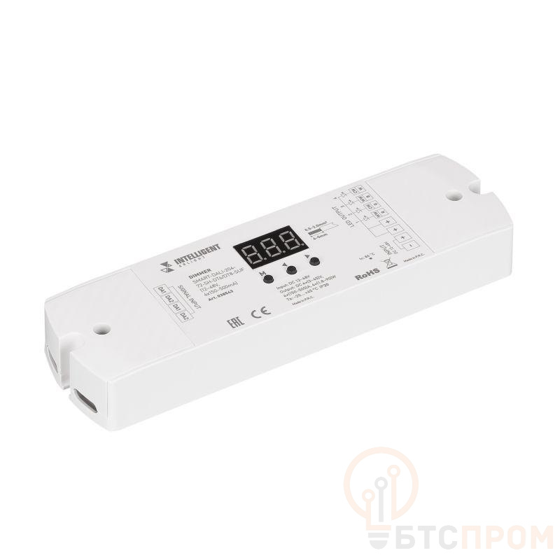 Диммер SMART-DALI-204-72-SH-DT6/DT8-SUF (12-48В 4х150-500мА) IP20 пластик INTELLIGENT ARLIGHT 038543 фото в каталоге от BTSprom.by  Диммер SMART-DALI-204-72-SH-DT6/DT8-SUF (12-48В 4х150-500мА) IP20 пластик INTELLIGENT ARLIGHT 038543 фото в каталоге от BTSprom.by