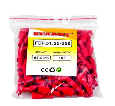  Клемма плоская полностью изолир. (VF 1.25-250A) (уп.100шт) Rexant 08-0612 фото в каталоге от BTSprom.by