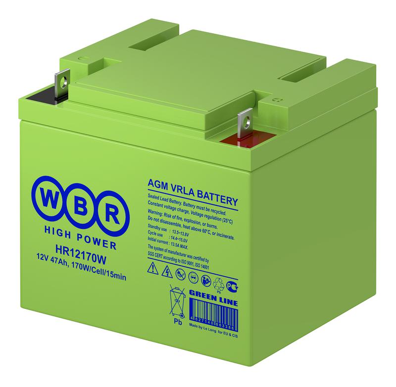 аккумулятор 12в 45а.ч wbr hr12170w wbr от BTSprom.by