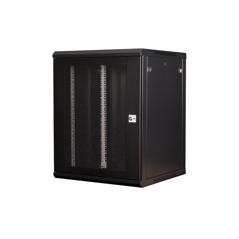 шкаф телекоммуникационный настен. 19дюйм 15u 769х600х600мм дверь перфорация черн. datarex dr-654101 от BTSprom.by