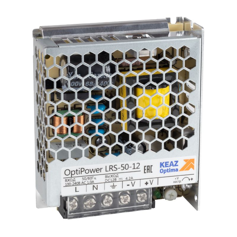  Блок питания панельный OptiPower LRS 50-12 4.2A КЭАЗ 328868 фото в каталоге от BTSprom.by