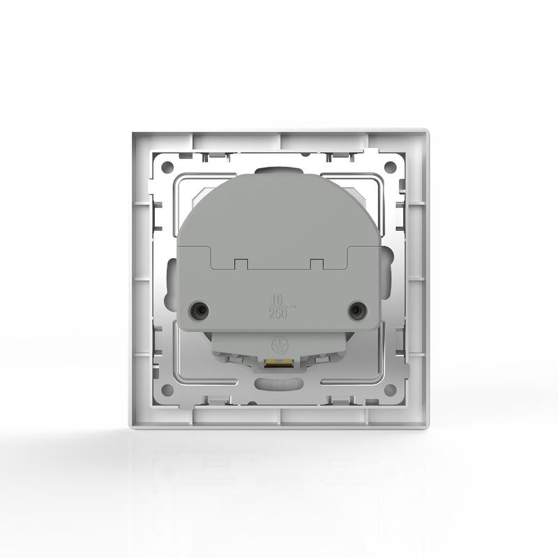 розетка 1-м сп pixel с заземл. с 2-мя заряд. устр. usb тип a+a механизм алюм. tokov electric tke-px-r1u2a-c03 от BTSprom.by