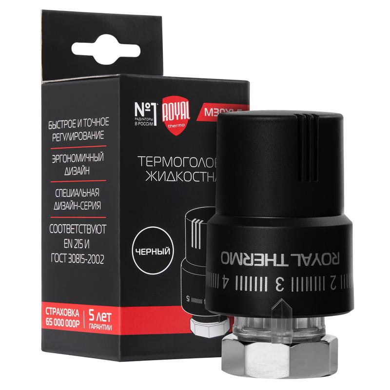 термоголовка жидкостная м30х1.5 черн. royal thermo нс-1488979 от BTSprom.by