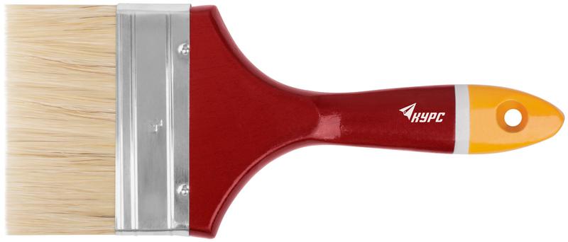 кисть флейцевая "мастер" 4дюйм (100мм) натур. щетина деревянная ручка курс 00838 от BTSprom.by