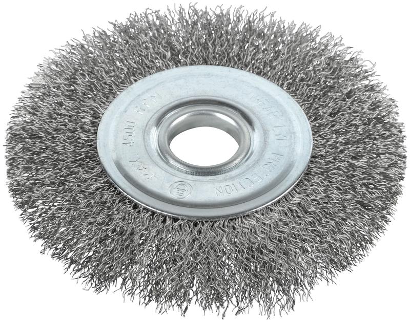 корщетка-колесо посадочный диаметр 22.2мм волнистая проволока нержав.сталь профи 125мм fit 38825 от BTSprom.by