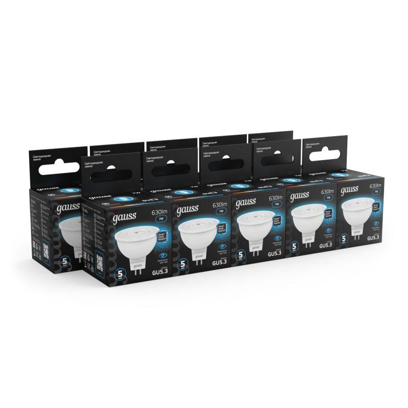 Лампа светодиодная Black 7Вт MR16 софит 6500К холод. бел. GU5.3 630лм GAUSS 101505307 фото в каталоге от BTSprom.by