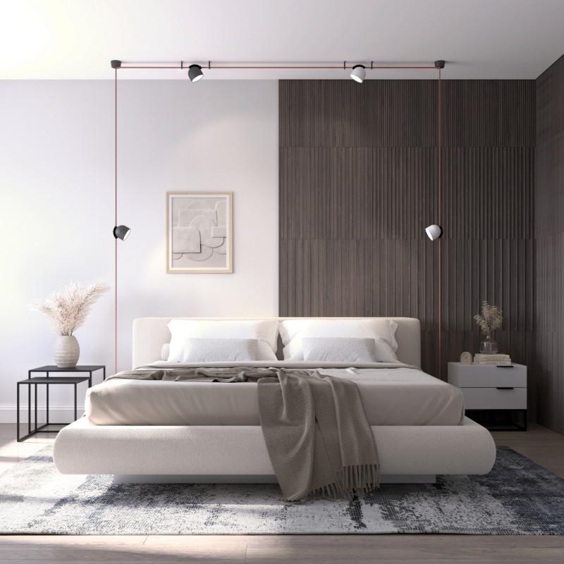  Светильник для трека-ремня Belty Spot 12Вт 3000К IP20 48В DC 100х107мм RA90 120град. поворотн. со светодиодом алюм. черн. DENKIRS 760229 фото в каталоге от BTSprom.by