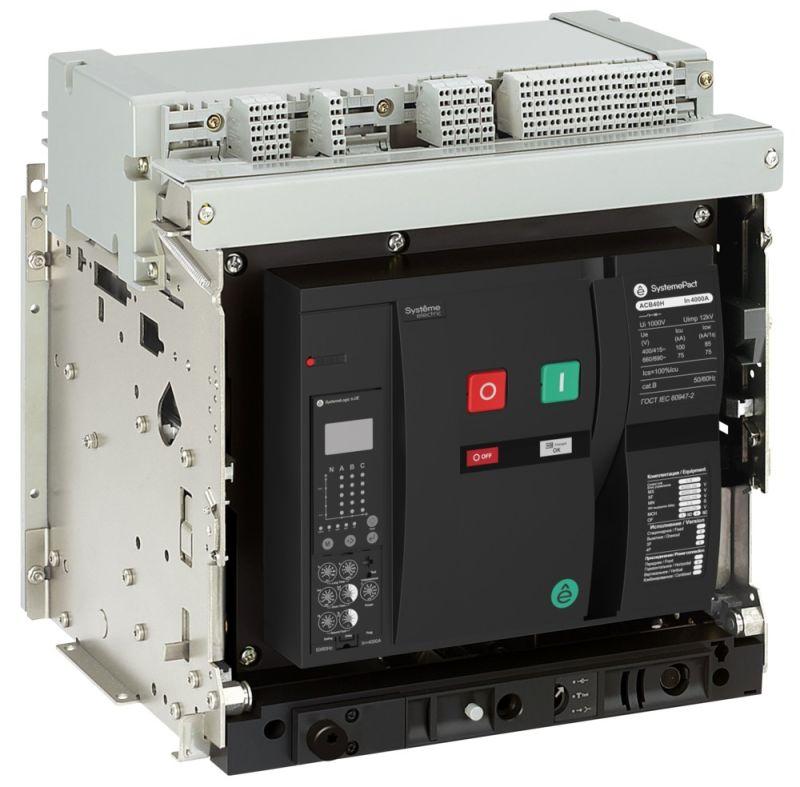 выключатель автоматический 08h 3п 6.0e выкатн. без присоед. mch+mx+xf dc 220в se spa40h083dxdd58eru от BTSprom.by