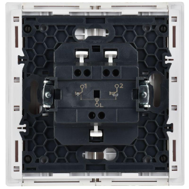  Выключатель жалюзи СП FORTE&PIANO 10А FP211 бел. IEK FP-V15-0-10-1-K01 фото в каталоге от BTSprom.by