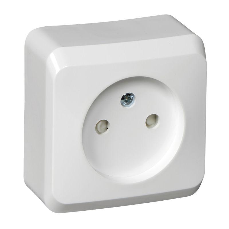 розетка 1-м оп этюд 16а ip20 250в без заземл. защ. шторки бел. se pa16-002b от BTSprom.by
