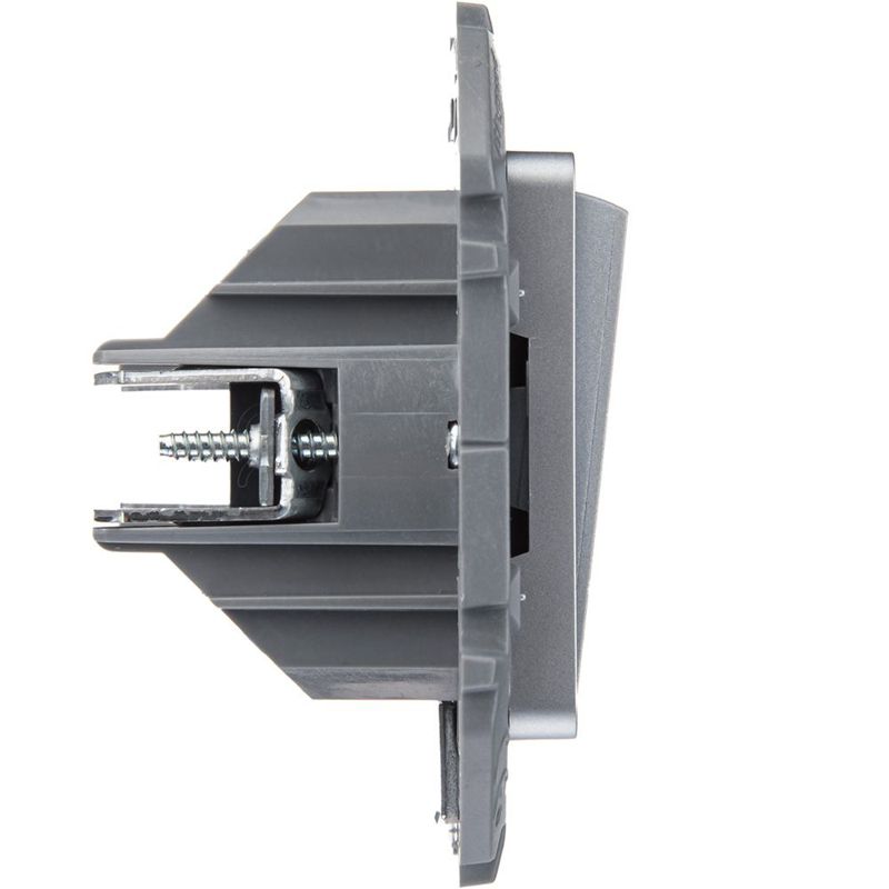  Переключатель модульный 2-кл. Inspiria 250В 10AX алюм. IEK 673657 фото в каталоге от BTSprom.by