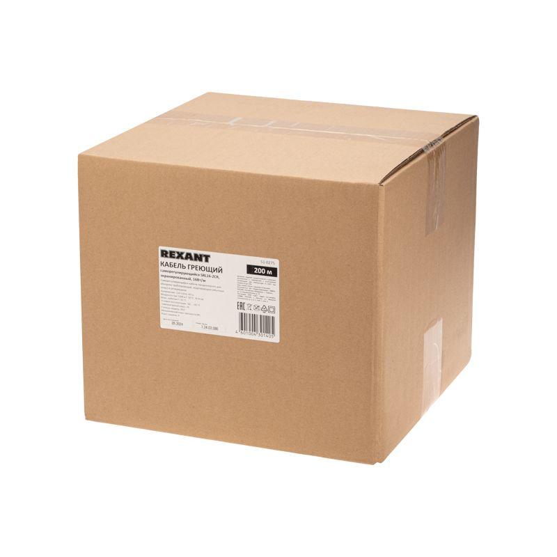  Кабель греющий (нагрев.) саморег. SRL16-2CR экранированный 16Вт/м 0.88кв.мм/105м 200м Rexant 51-0275 фото в каталоге от BTSprom.by