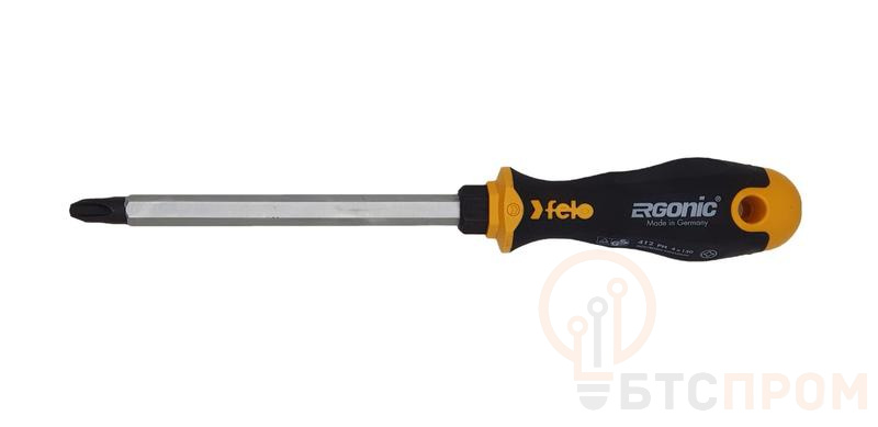 Отвертка крестовая с шестигранным лезвием Ergonic PH 4х150 FELO 41240540 фото в каталоге от BTSprom.by  Отвертка крестовая с шестигранным лезвием Ergonic PH 4х150 FELO 41240540 фото в каталоге от BTSprom.by
