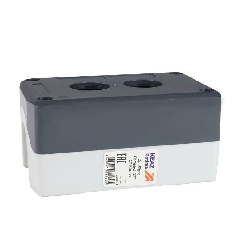 корпус кнопочного поста optisignal compact d22 с7-bd67-2 2 отв. ip67 xald02 кэаз 362234 от BTSprom.by