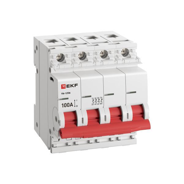  Выключатель нагрузки 4п 100А ВН-125N PROxima EKF S1254100 фото в каталоге от BTSprom.by