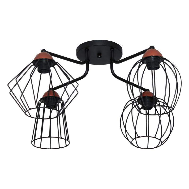  Светильник "Конти" 141 НПБ 01-4х60-127 Е27 (ИМ) потолочный медь черн. муар Элетех 1005405027 фото в каталоге от BTSprom.by