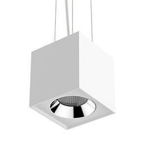 светильник светодиодный dl-02 cube 150х160 36вт 3000к 35град. подвесной ral9010 бел. матов. varton v1-r0-00360-30000-2003630 от BTSprom.by