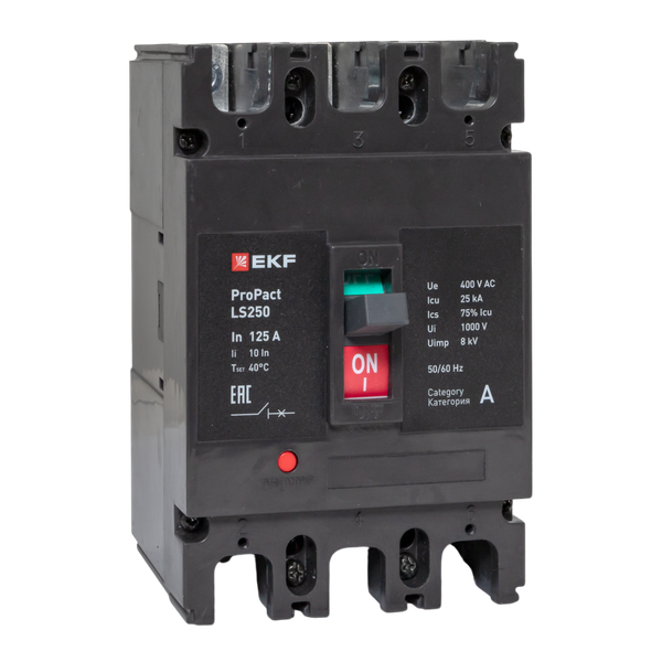 выключатель автоматический 3п 125а 25ка ls250 propact ekf mccb-250-25-3-125-ls от BTSprom.by
