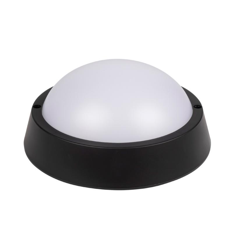 светильник светодиодный "банник" pbh-pc-ra 12вт 4000к ip65 жкх дбп пылевлагозащ. black черн. jazzway 5048393 от BTSprom.by