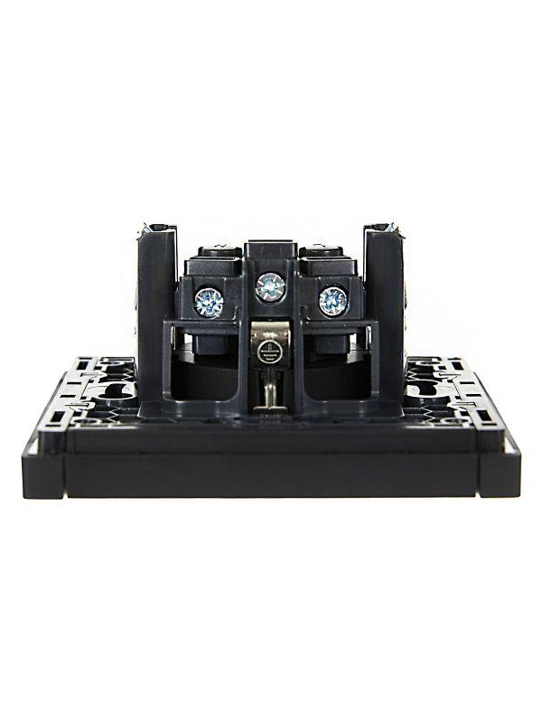  Розетка СП FORTE&PIANO FP116 16А с заземл. без защ. шторок винт. крепл. черн. IEK FP-R11-16-K02 фото в каталоге от BTSprom.by