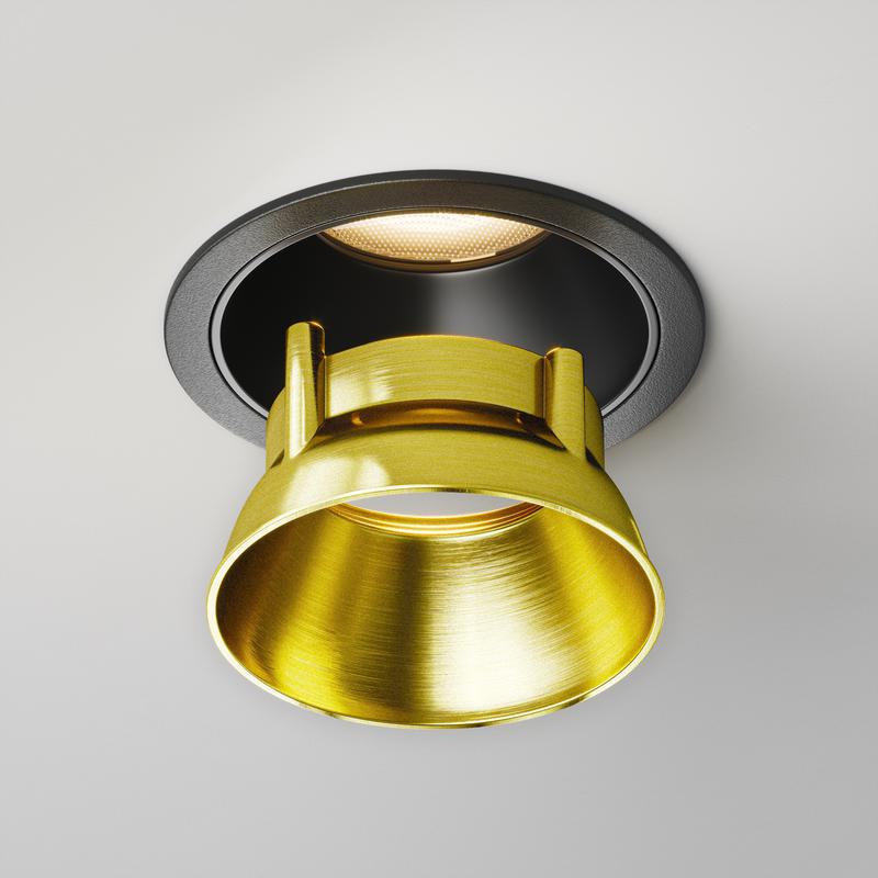  Рамка-отражатель декоративная для светильников Alfa LED латунь Maytoni Ring12-15W-RD-BS фото в каталоге от BTSprom.by