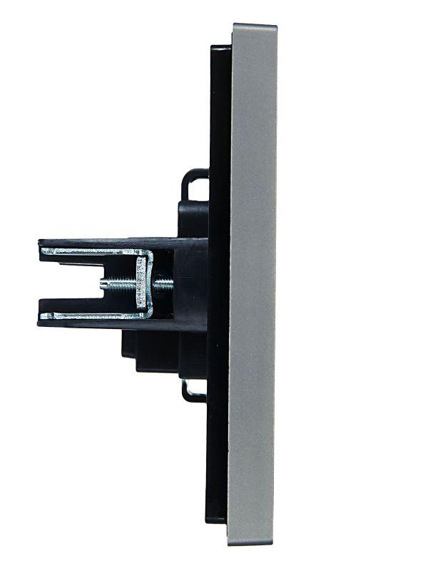  Розетка 1-м СП FORTE&PIANO FP518 10А без заземл. без защ. шторок винт. крепл. сталь IEK FP-R10-10-K46 фото в каталоге от BTSprom.by