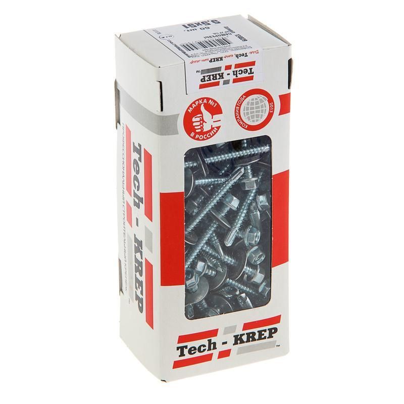 саморез усиленный кр zp сверло 5.5х51 (коробка с окном) (уп.60шт) tech-krep pro/zitar 124629 от BTSprom.by