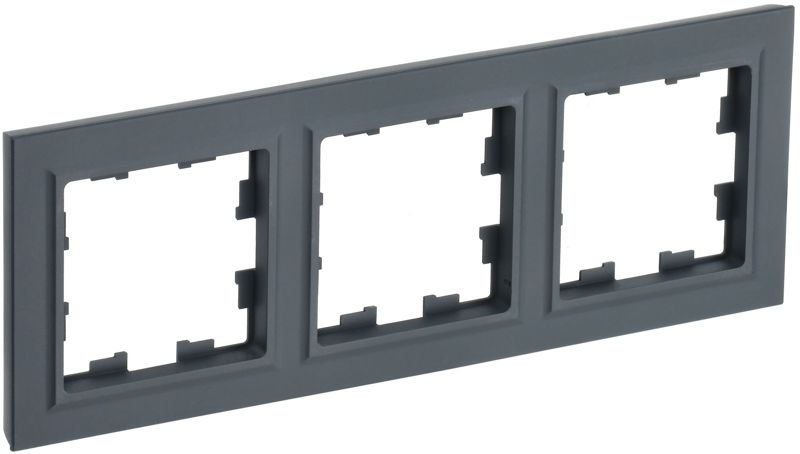 рамка 3-м brite ру-3-брг графит iek br-m32-k53 от BTSprom.by