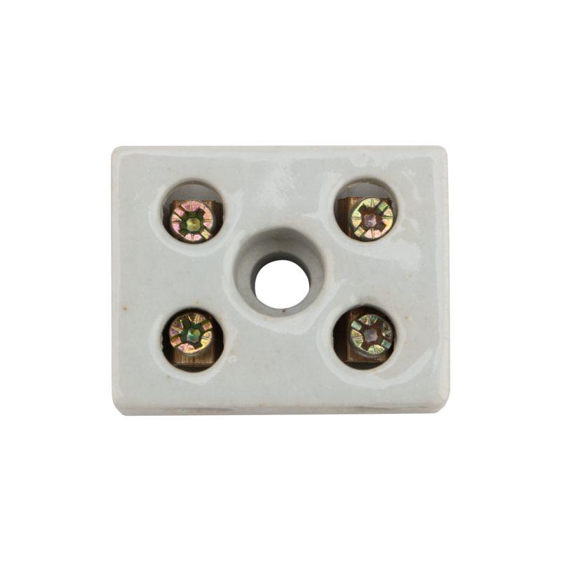  Клемма керамическая винтовая 12кв.мм 2 пары контактов с крепежным отверстием (уп.50шт) Rexant 07-6223 фото в каталоге от BTSprom.by