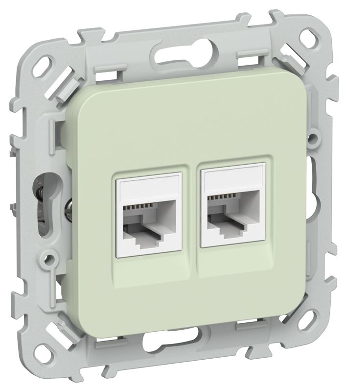 розетка 2-м сп flite ркт5е/3-2-0-флп rj45/rj11 кат.5e/3 utp механизм панг iek fi-kt22-1-k92 от BTSprom.by
