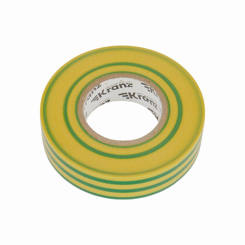  Изолента ПВХ профессиональная 0.18х19мм 20м желт./зел. Kranz KR-09-2807 фото в каталоге от BTSprom.by
