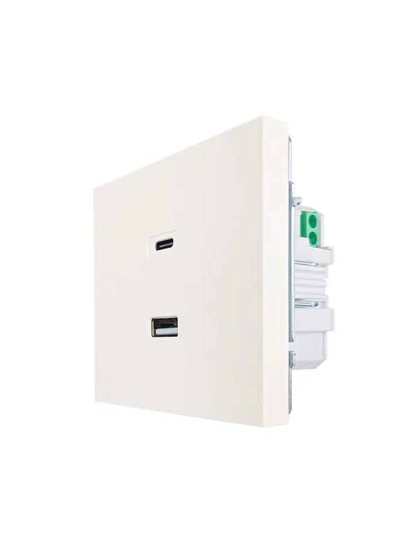  Розетка Type-C+ USB разъем СП ZIMA IP20 слон. кость LEZARD 704-9088-192TC фото в каталоге от BTSprom.by