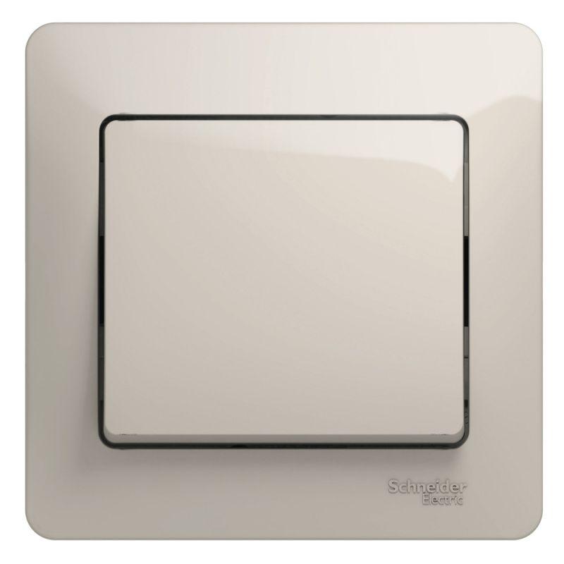выключатель 1-кл. сп glossa 10а ip20 (сх. 1) 10ax в сборе молочн. se gsl000912 от BTSprom.by