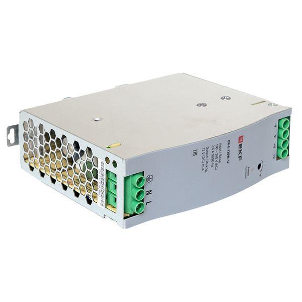  Блок питания на DIN-рейку 120Вт Uвх ~ 220В AC Uвых - 12В DC постоянного тока EKF DR-E-120W-12 фото в каталоге от BTSprom.by