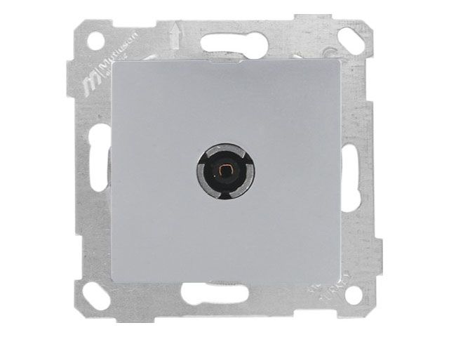 розетка телевиз. 1-ая (скрытая, без рамки, с/з, 11db, переходная) серебро, rita, mutlusan 2200 170 0182 от BTSprom.by