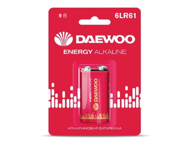 батарейка 6lr61 9v alkaline bl-1шт daewoo energy 5029729 от BTSprom.by