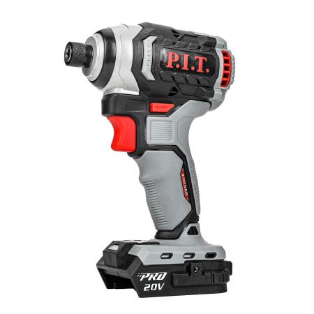 винтоверт аккумуляторный бесщеточный impact solo 20в 170нм 3 скорости 3500уд/м hex 1/4дюйм p.i.t. psd20h-170a от BTSprom.by