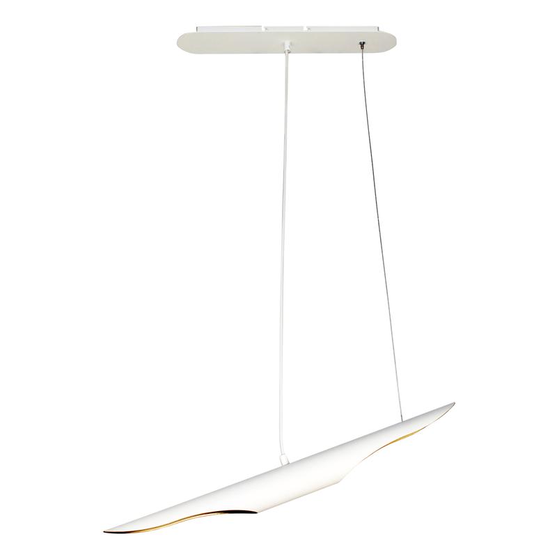 светильник "мишель 80" 222 нсб 01-2х25-102 g9 (им) подвесной бел./зол. элетех 1005405357 от BTSprom.by