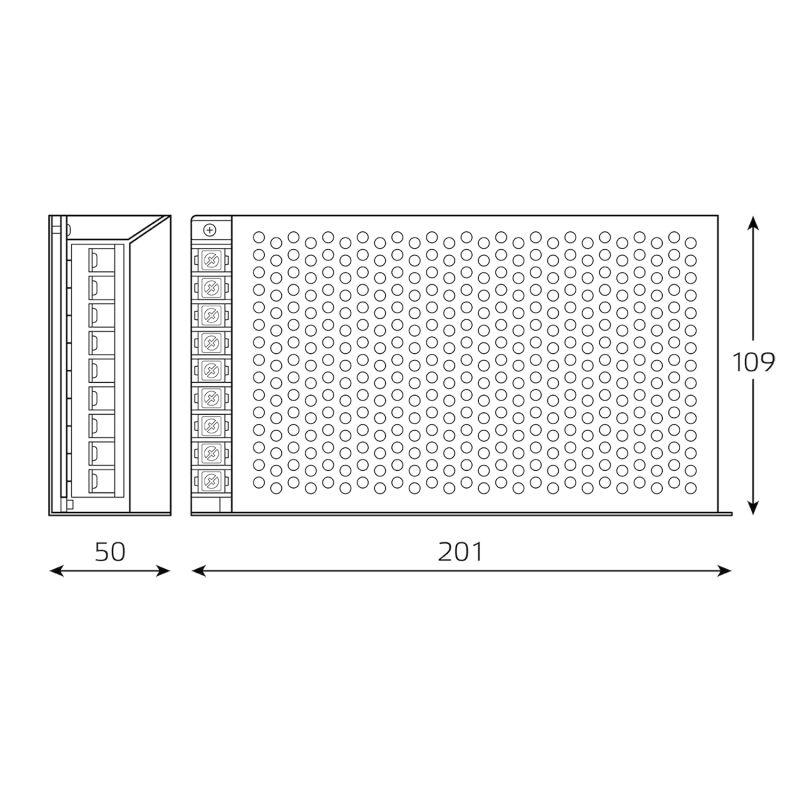  Блок питания для светодиодной ленты Basic 250Вт 12В IP20 (драйвер) GAUSS BT507 фото в каталоге от BTSprom.by
