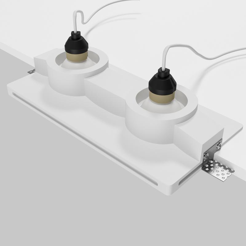  Светильник Gyps Modern 2х10Вт GU10 встраив. Maytoni DL124-GU10-02-TRS-W фото в каталоге от BTSprom.by