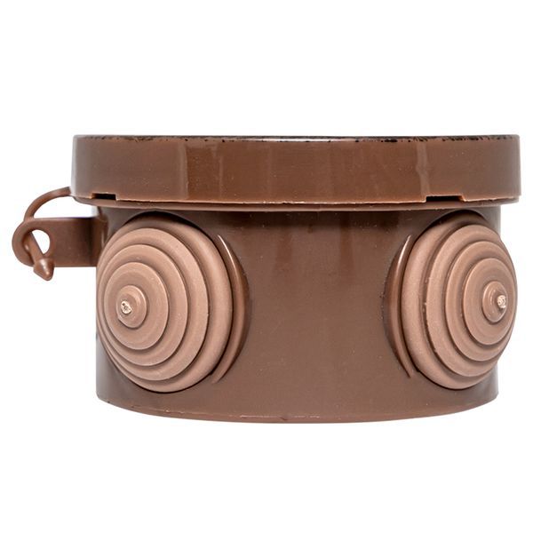  Коробка распаячная КМР-040-038 с крышкой 65х40 4 мембранных ввода IP54 темн. дерево PROxima EKF plc-kmr-040-038-t фото в каталоге от BTSprom.by