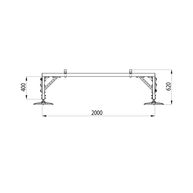  Конструкция опорная для установки оборудования TECHNORAPTOR FOOT 2000х2000 HD КМ TR0249 фото в каталоге от BTSprom.by