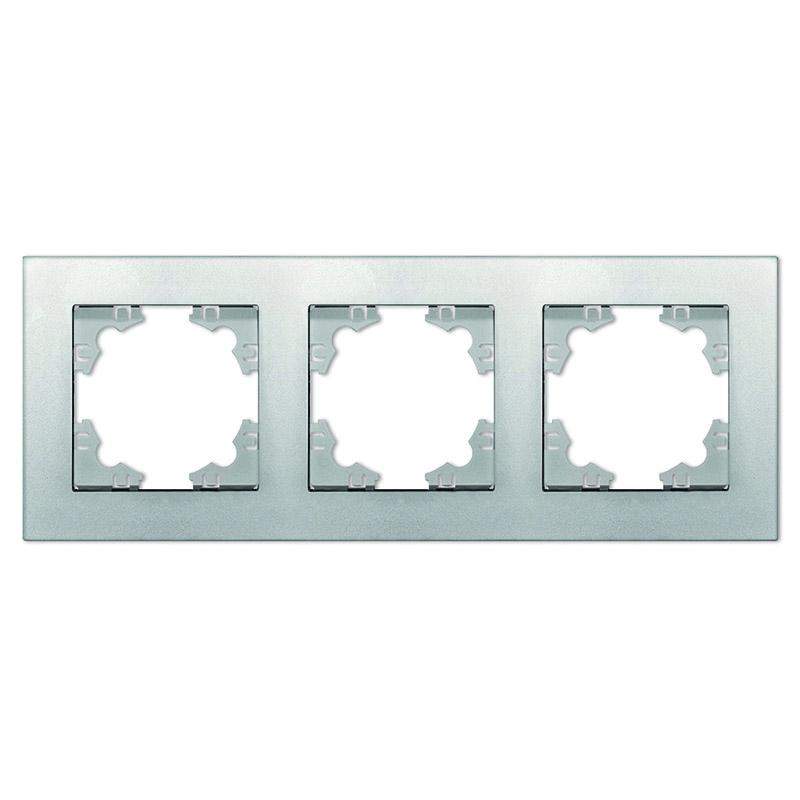 рамка 3-м афина универс. серебр. universal a0045-s от BTSprom.by