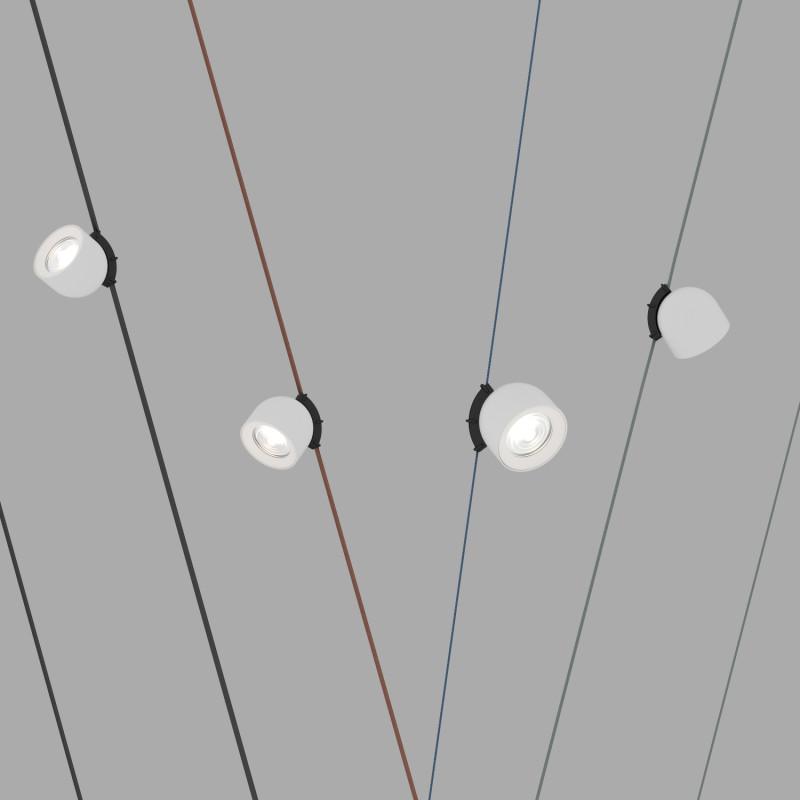  Светильник для трека-ремня Belty Spot 12Вт 4000К IP20 48В DC 100х107мм RA90 38град. поворотн. со светодиодом алюм. бел. с черн. DENKIRS 723150 фото в каталоге от BTSprom.by