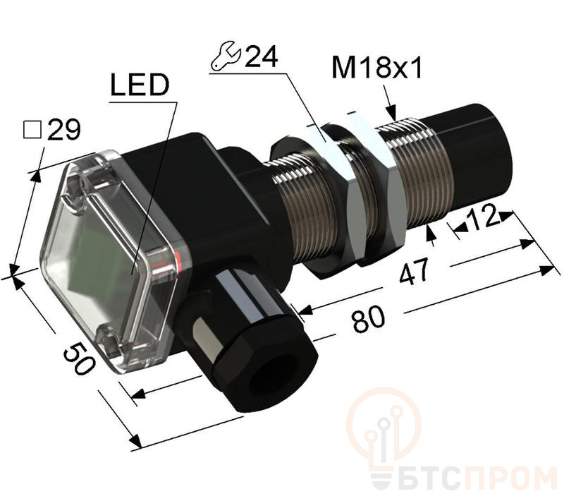 Выключатель бесконтактный PS2-18M80-12N21-B (ВБ2.18М.80.8.2.1.В) МЕГА-К A8010-82690644 фото в каталоге от BTSprom.by  Выключатель бесконтактный PS2-18M80-12N21-B (ВБ2.18М.80.8.2.1.В) МЕГА-К A8010-82690644 фото в каталоге от BTSprom.by