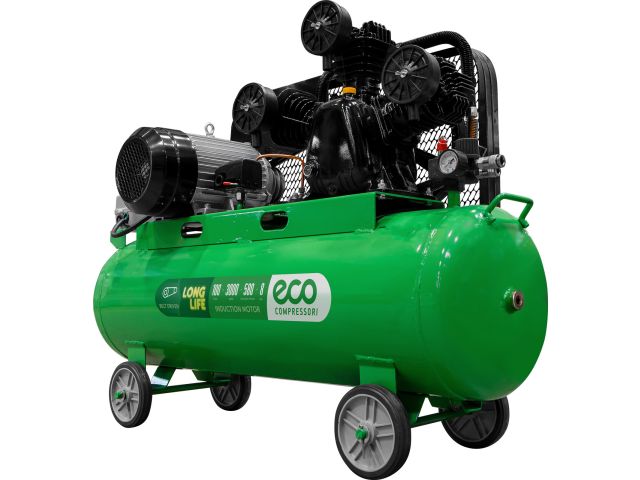 компрессор eco ae-1005-2 ременной (580 л/мин, 8 атм, ременной, масляный, ресив. 100 л, 380 в, 3.00 квт) ae-1005-2 от BTSprom.by